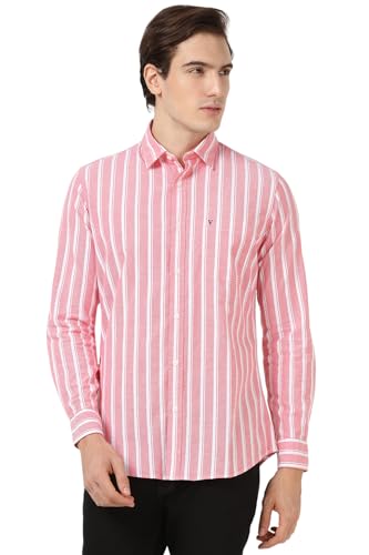 Van Heusen Men's Slim Fit Shirt (VSSFUSLFA12340_Pink