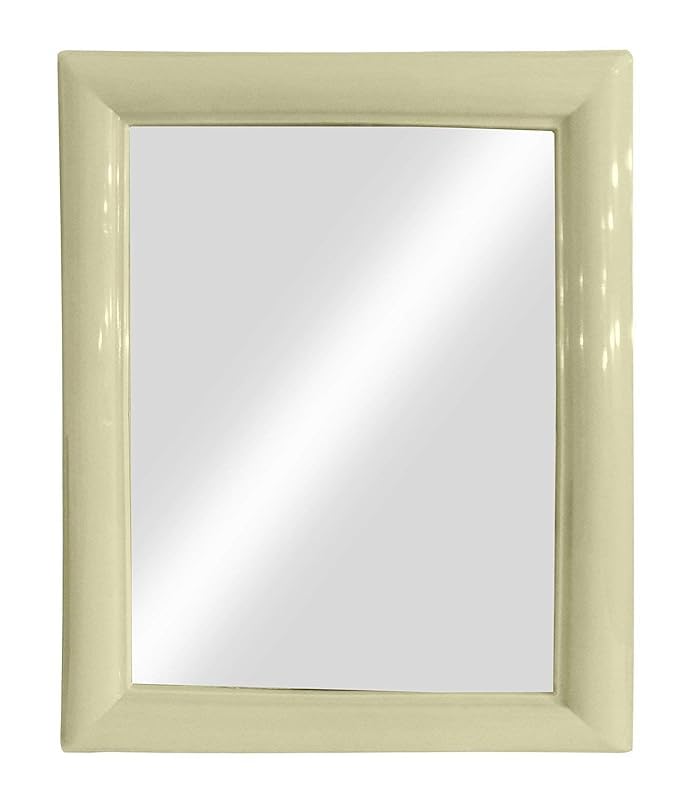 Confidence Designer Frame Big Wall Mirrors for Bathroom Makeup Shaving Wall Hanging Mirror for Dressing Room (Square Cream)