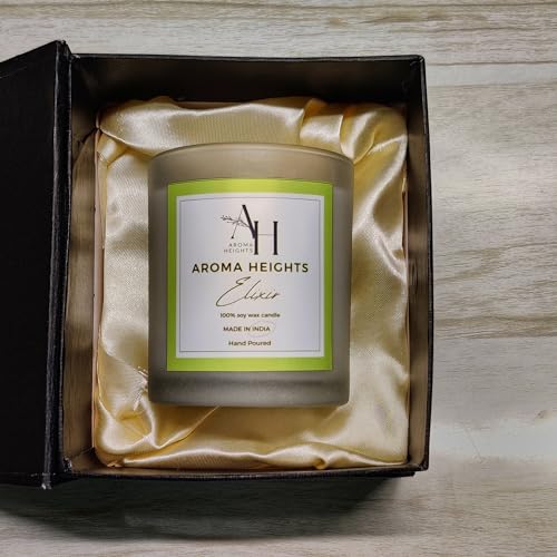 Aroma Heights Lemongrass Scented Candle | White Jar | 100% Soy Wax Candle for Home Decor & Aromatherapy | 160 GMS | Burn Time Upto 70 Hours | Best Fragrance Candle for Gifting