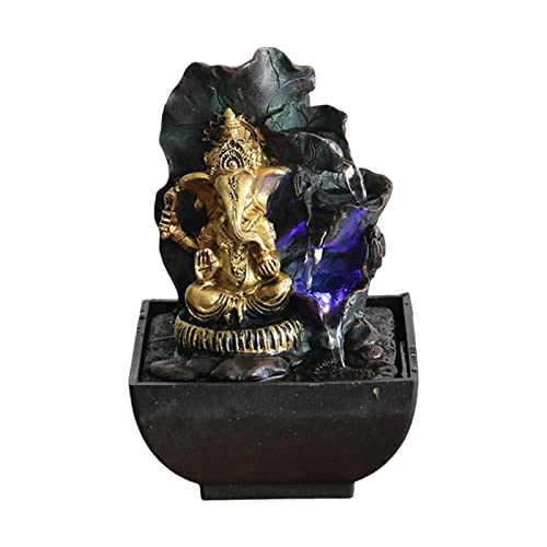 BNF Ganesha Statues Indoor Tabletop Fountain Collectibles Decorative Gift 13cmx13cmx19cm