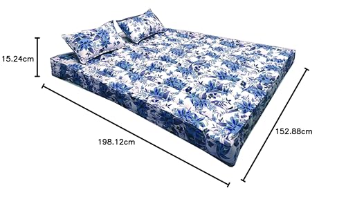 Ozone Mattress Organic Silk Cotton Ilavam Panju Kapok Queen Size Bed Mattress,6.25 x 5 ft / 75 x 60 x 6 Inches,Multicolour (Queen)