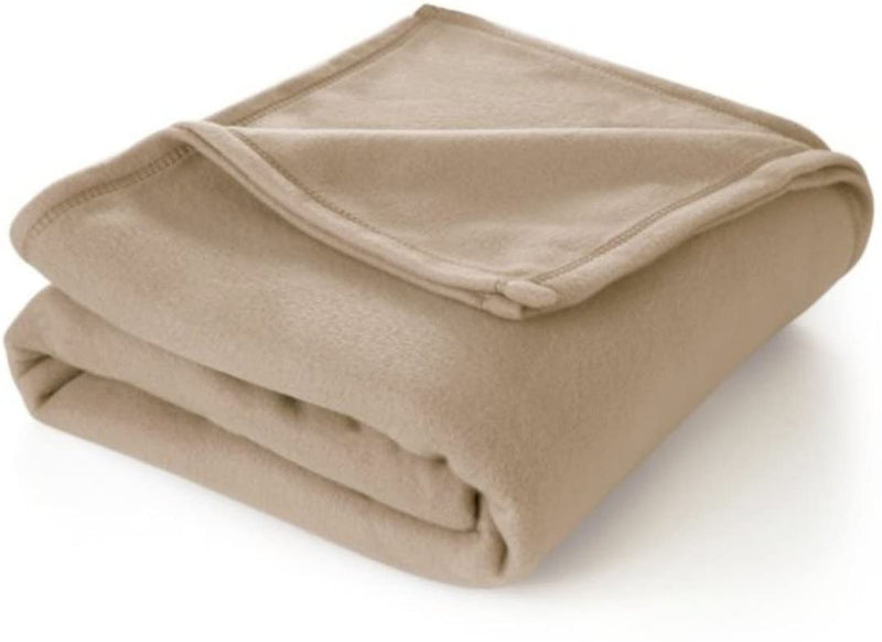 N G PRODUCTS® All Season Multipurpose Plain Fleece Polar Single Bed Light Weight Blanket, Color- Cream (228 x 152 cm)