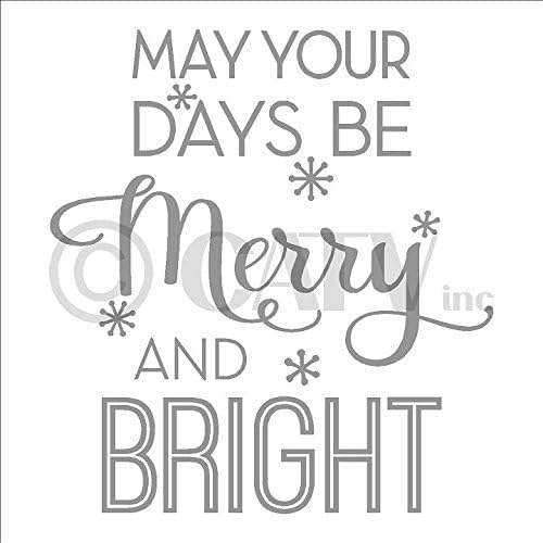 GADGETS WRAP May Your Days be Merry and Bright Christmas Vinyl Lettering Wall Decal