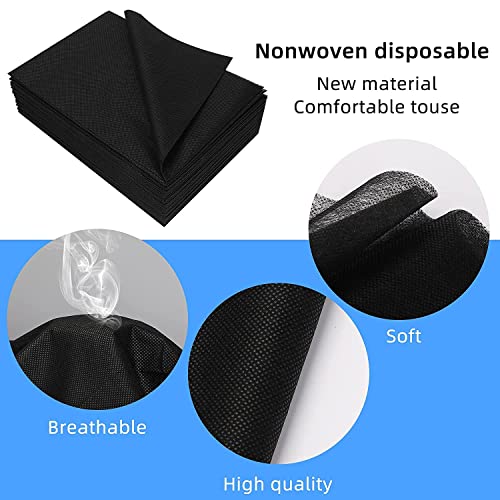 KUDIZE Disposable Non-Woven Bed Sheet (31 x 72 Inch) for Hospital, Hotel, Clinic, Spa, Travelling, Saloon, Saunas, Tattoo and Outing for Man, Woman, Elderly and Baby Care. (Black, Pack Of-25)