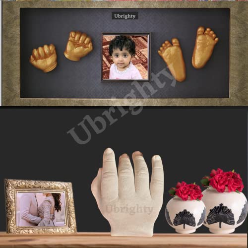 Ubrighty 3D Casting Kit for Baby, Hand Print and Foot Print, Printing kit, Molding Clay, Moulding Powder for Hand and Foot Casting, (Baby Casting KIT)