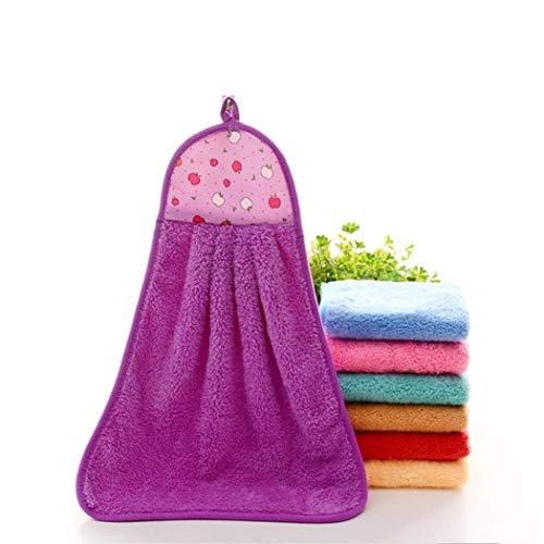 ALOUD CREATIONS 4pc Microfiber Hand Towel | Sink Towel with Hanging Loop | Wash Basin Hanging Hand Towel | for Bathroom Kitchen Home | Multicolour