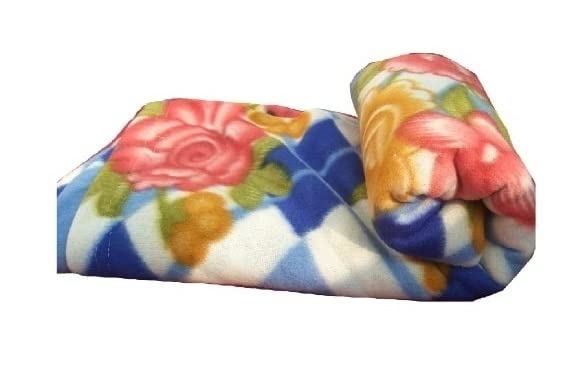 Fleece Printed 250 TC Polyester Single Bed Blanket (Multicolour) by Quality Product Hub