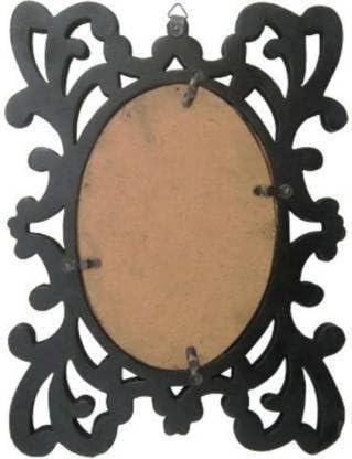 VAS Collection MDF Mirror Frame for Wall Decor,Bedroom,Living Room,Bathroom & Hallway,12"x9" (Black)