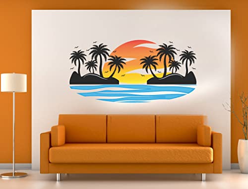 Decoreative Sun Set Beach Wall Sticker