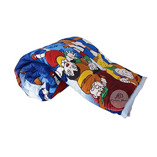 GodSun Harvest Doraemon Cartoon Printed Single Size (85x55 Inch) Bedsheet for Kids