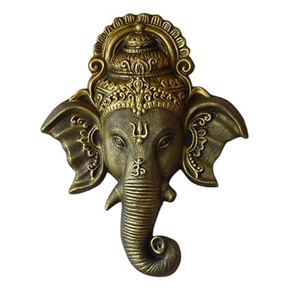 Shawshank 3 Feet Ganesha Face Wall Hanging Mural Showpiece for Home Entrance Decor, Office, Study Room - Idol Statue Shri Ganesha face Wall Mount