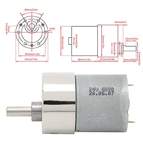 Ubersweet® Speed Reduction Motor, Noise Reduction DC Low Speed Motor Permanent Magnet Motor for Humidifiers for Dehumidifiers(500rpm/min)'||