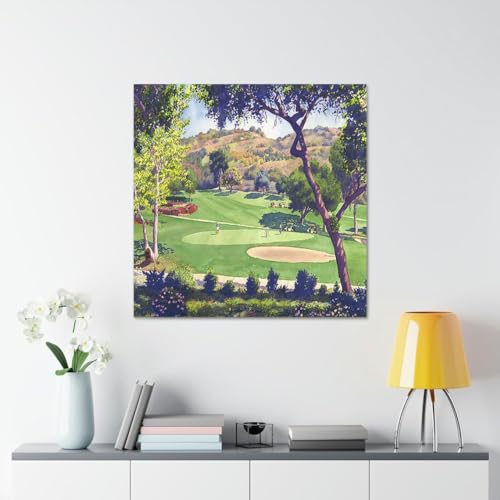 GADGETS WRAP Canvas Gallery Wrap Framed for Home Office Studio Living Room Decoration (17x17inch) - Pala Mesa Golf Course