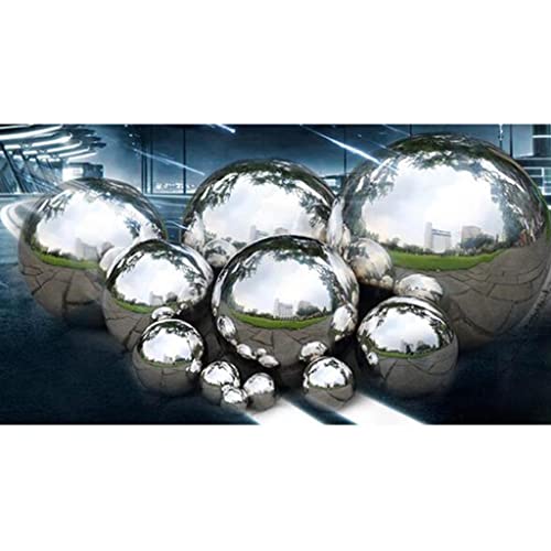 SECRET DESIRE SDR Stainless Steel Mirror Polished Sphere Hollow Round Ball Garden Decor 12cm