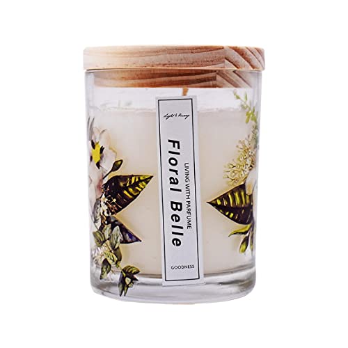 Soy Wax Scented Candle in Glass Jar for Home Fragrance and Home Decoration (40H Burn Time) (AXW2035-B)