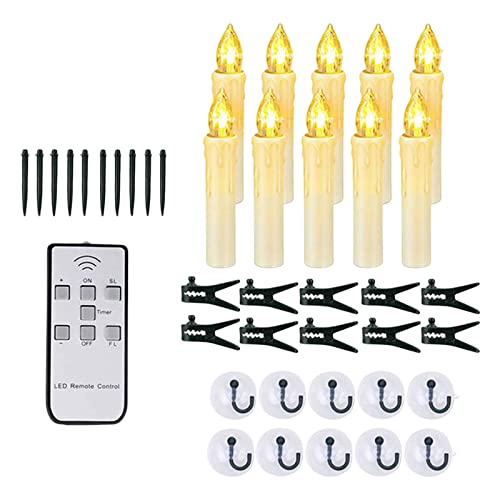 ATORSE® 10 Pieces Led Candles Battery Operated Candle Lights for Window Ground Party