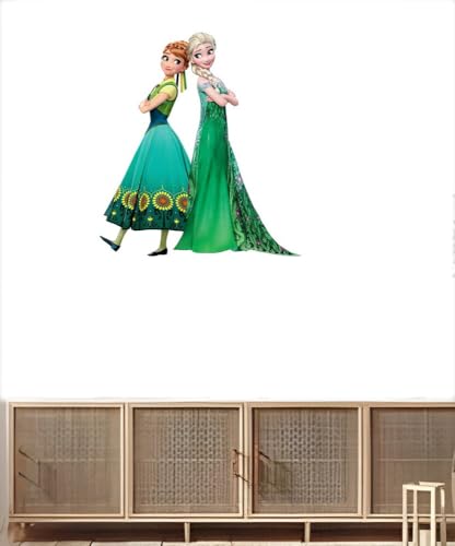 JVERF - Anna and Elsa| Wall Stickers for Kids