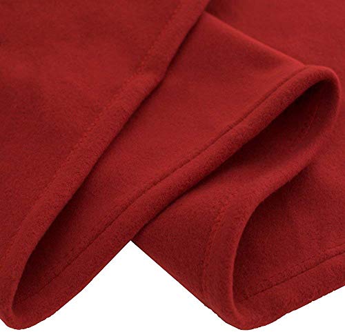 PL Homes 220 GSM Polar Fleece Single Bed Lightweight Plain Blanket for All Season Travel & Camping, 60x90Inch, Maroon