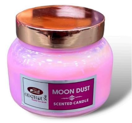 The Decor Affair 1 Pcs Handcrafted Glass Tealight Candle with Moon Dust Fragrance, Illuminating Your Space with Celestial Tranquility and Serene Ambiance