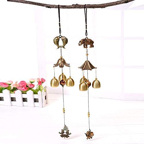 URM Enterprises Feng Shui Metal Wind Chime for Positive Energy and Good Luck (9 Bell)