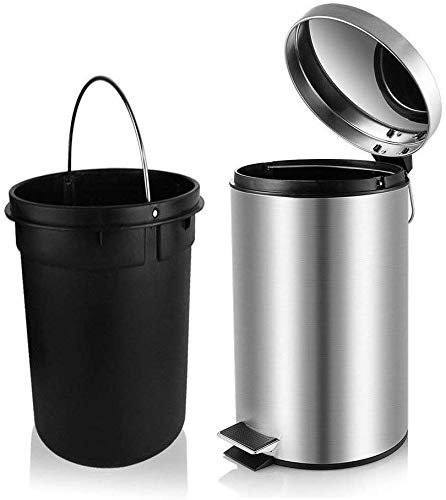 PARASNATH 7 L Stainless Steel Plain Pedal Dustbin(8x13-inch)