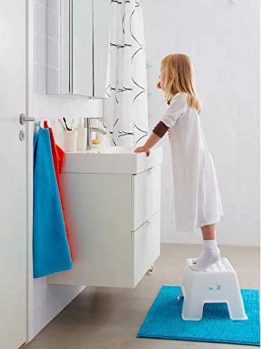 Ikea Boutique Store Polypropylene Plastic Bolmen Solid Step Stool (Standard, White)