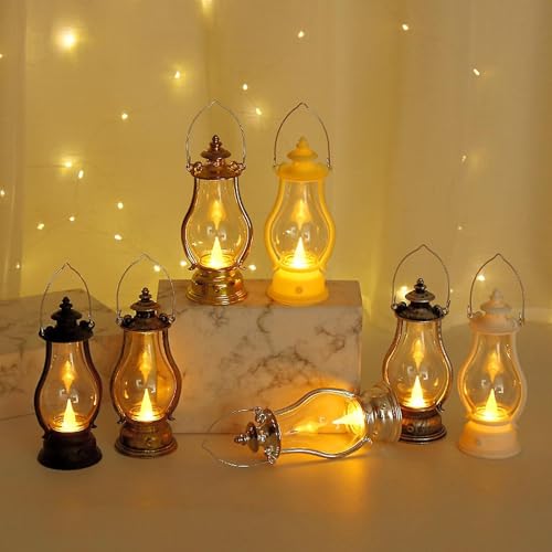 Super Adorazone Acrylic Battery Operated Lantern Lamp LED Candle for Home Decoration (Pack of 12) Pack Includes: Lantern Lamp LED Candle