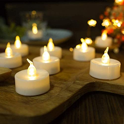 Buy for Happiness Decor Tealight Mini LED Candles | LED Tealight Candle | Ultra Bright Amber Yellow Light Flameless & Smokeless Candles (Set of 120 pcs) Made in India