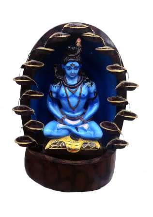 Waahkart Beautiful Diya Water Fountain with Lord Shiva (Multicolour)