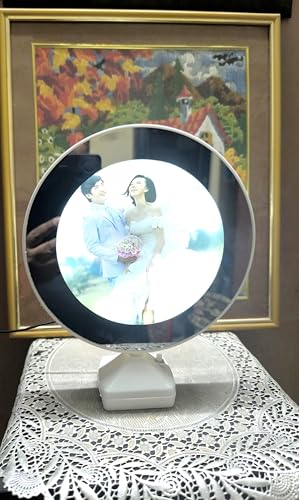 2 in 1 LED Mirror Photo Frame with Charging Cable, Gift for Loved Once Home Use