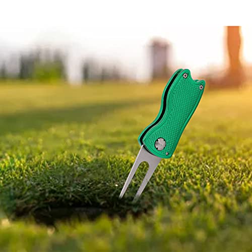 Green Fork, Great Rust‑Resistant Divot Repair Tool for Repair Courses(Green)