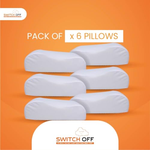 Switch-off Smart Adjustable Memory Contour Pillow,Discover The Perfect Pillow for Your Best Night's Sleep (17X27Inch) (Pack of 6)