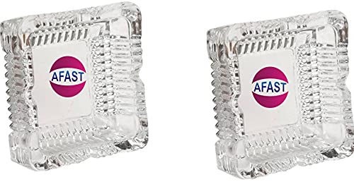 Cool Glass Ash Tray: Sleek Design for Ashes with Style 10.5 x 10.5 x 3.5 CM, Pack Of 2
