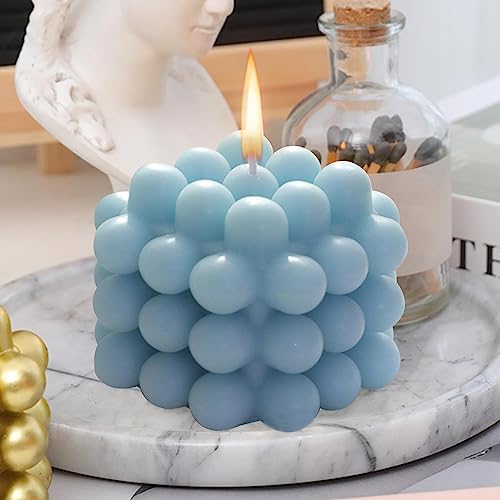 SAZ DEKOR Scented Candles Geometry Bubble Candles for Office Christmas Photo Props Blue