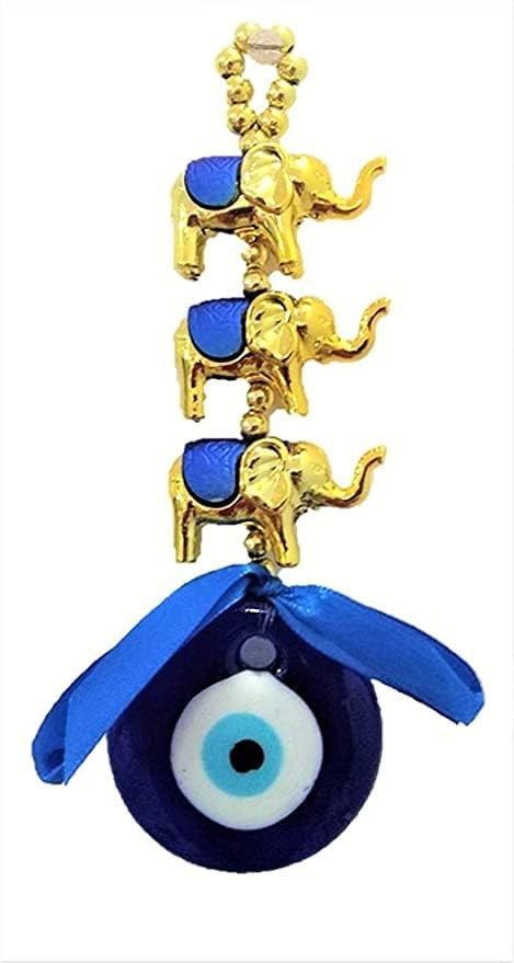 Decorative Turkish Evil Eye Hanging for Home and Office Protection, Good Luck Charm and Prosperity, Interior Wall Hanging Showpiece