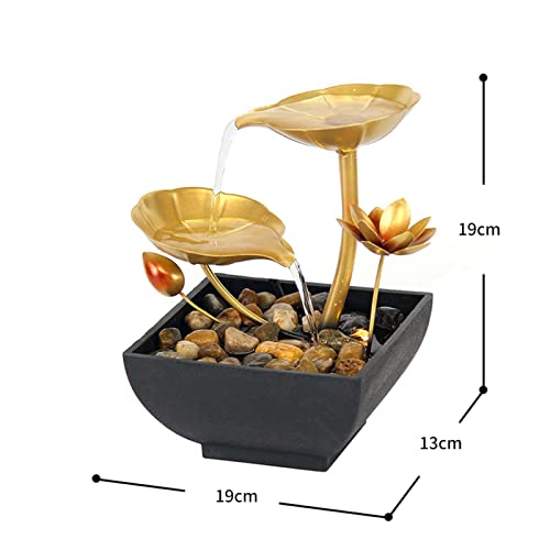 CALANDIS® 2 Tiers Tabletop Fountain Tabletop Waterfall Cascading for Office Decoration Flower'