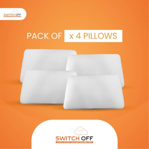 Switch-off Smart Adjustable Memory Slim Pillow Pillow,Discover The Perfect Pillow for Your Best Night's Sleep (17X27Inch) (Pack of 2)