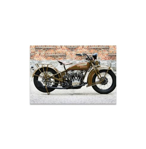 GADGETS WRAP Canvas Gallery Wrap Framed for Home Office Studio Living Room Decoration (17x11inch) - 1930's Harley Davidson