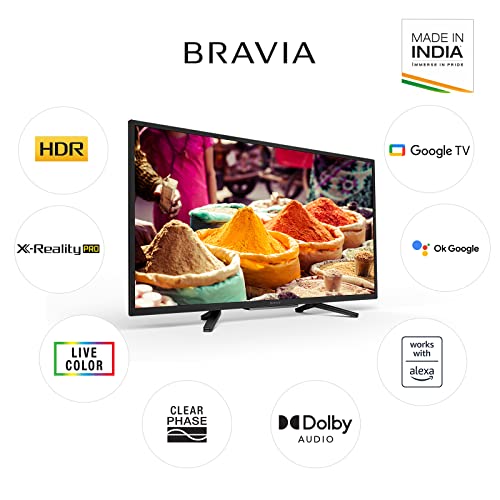 Sony Bravia 80 cm (32 inches) HD Ready Smart LED Google TV KD-32W820K (Black)