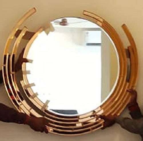 VENETIAN IMAGE Elegant Classy Round Modern Designer Mirror for Home Decor| 30x30