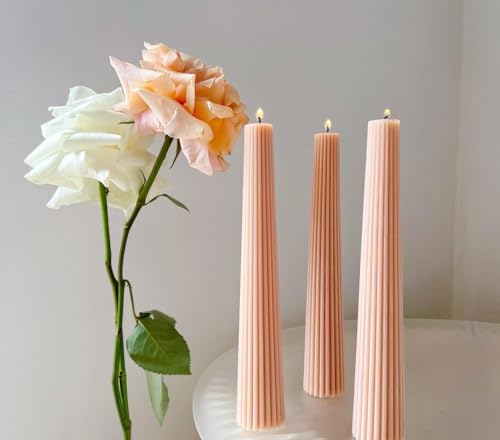 Taper Candles for Home Decor | Scented | Set of 2 (Peach)