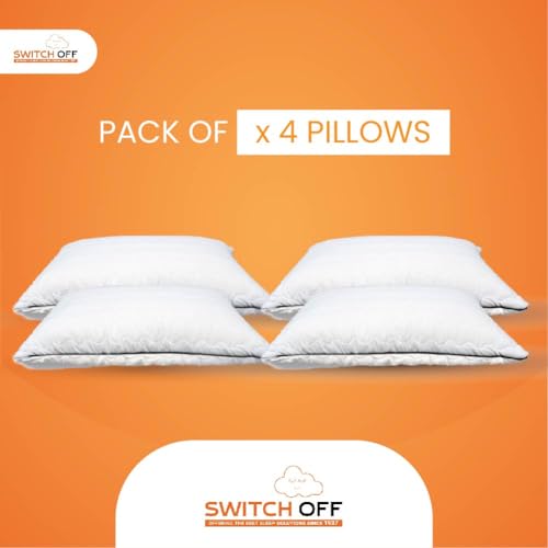 Switch-off Smart Adjustable Mush Premium Pillow,Discover The Perfect Pillow for Your Best Night's Sleep (17X27Inch) (Pack of 6)