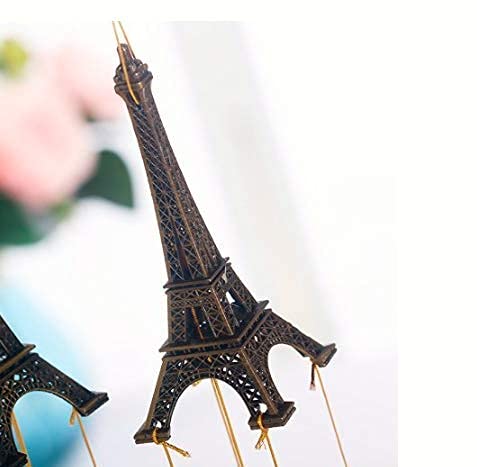 Webbee Craft Gifts Eiffel Tower 4 Bells Copper Wind Chimes Church Home Yard Garden Hanging Decor