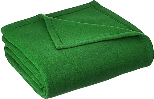 N G PRODUCTS All Season Multipurpose Plain Polar Fleece Single Bed Light Weight Blanket, Color- Green (228 x 152 cm)