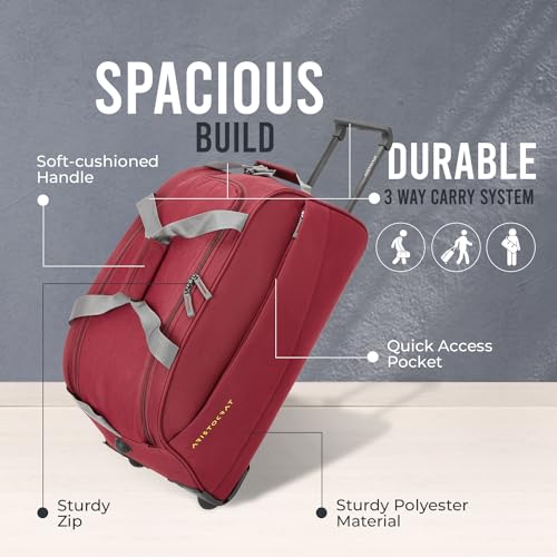 Aristocrat Polyester 63 cms Red Travel Duffle (Rookie)