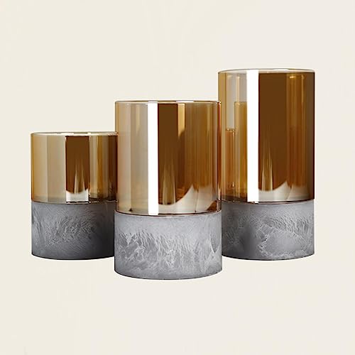 UJEAVETTE® Flameless Led Candle Crafts Tea Light Candle for Living Room Hallway Bedroom 8Cmx8Cmx20Cm Gold