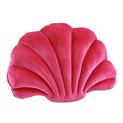 CALANDIS® Decorative Throw Pillow Floor Cushion Household Bedroom Car Seashell Pillows Rose Red | 1 Decorative Pillow