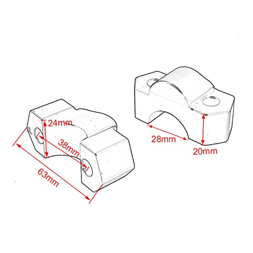 ATORSE Handlebar Riser Mount Bracket Clamp Adapter for B, M, W F900R F900XR Silver