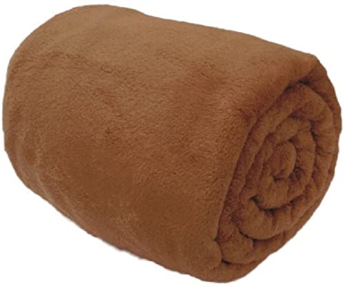 N G PRODUCTS® Fleece Polar Single Bed Ac Blanket / Bedsheet for All Season, Color- Brown (228 x 152 cm)