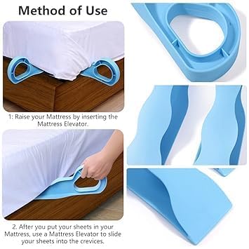 Generic Mattress Lifter Tool 2 in 1 Bedsheet Tucker Tool/Stand Bed Lifter Helps Lift and Hold Mattress Wedge Elevator Tool Bed Making Tool Bed Tucker Tool (Pack of 2)